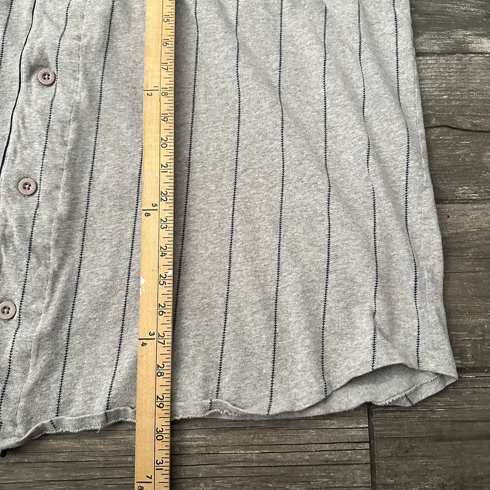 Y2K VTG THE DISNEY STORE GRUMPY BASEBALL JERSEY GREY BLUE STRIPED BUTTON UP 2XL Yesterday's Fits Clothing Fashion Vintage Streetwear Fashion Item
