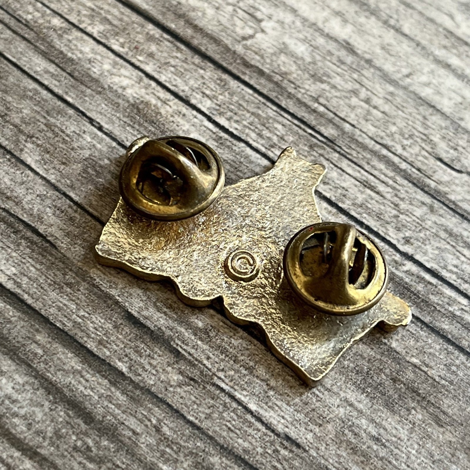 VTG 80s DRACULA VAMPIRE HEAVYWEIGHT PIN BLACK GOLD RED Yesterday's Fits Clothing Fashion Vintage Streetwear Fashion Item