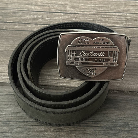 CARHARTT TROLLEY PLAQUE HEART LEATHER BELT WMNS SZ L WIP CH-2268 Yesterday's Fits Clothing Fashion Vintage Streetwear Fashion Item