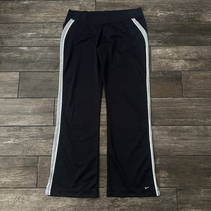 Y2K NIKE ATHLETIC MESH STRAIGHT TRACK PANTS GYM NAVY BLUE STRIPE SZ L WMNS Yesterday's Fits Clothing Fashion Vintage Streetwear Fashion Item