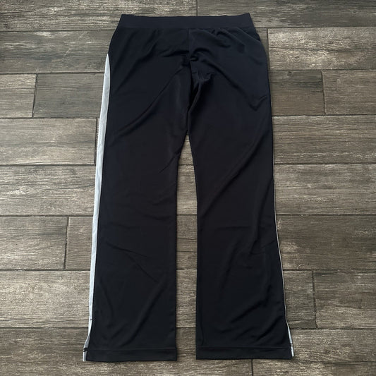 Y2K NIKE ATHLETIC MESH STRAIGHT TRACK PANTS GYM NAVY BLUE STRIPE SZ L WMNS Yesterday's Fits Clothing Fashion Vintage Streetwear Fashion Item