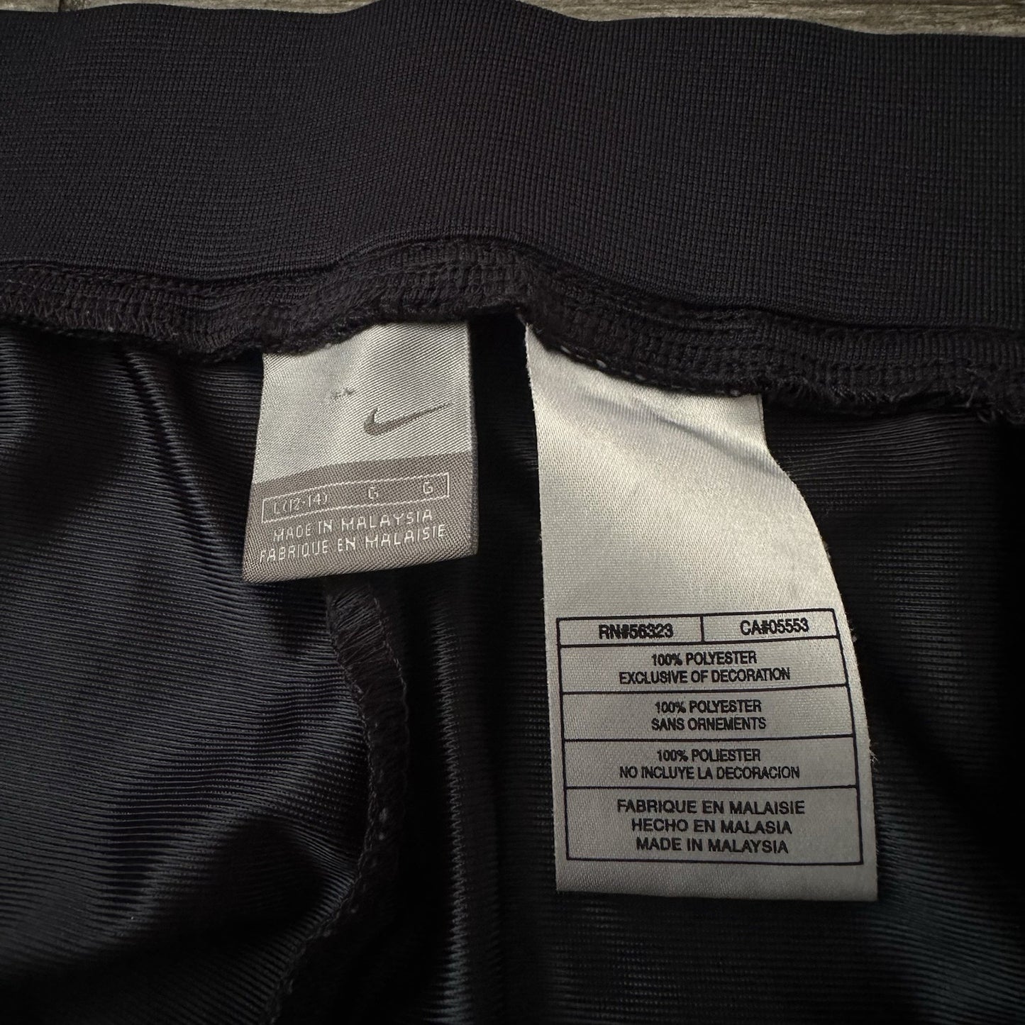 Y2K NIKE ATHLETIC MESH STRAIGHT TRACK PANTS GYM NAVY BLUE STRIPE SZ L WMNS Yesterday's Fits Clothing Fashion Vintage Streetwear Fashion Item