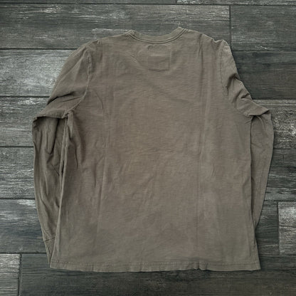 Y2K AEROPOSTALE KHAKI LONG SLEEVE SURF SKATE T-SHIRT SZ XL DISTRESSED SPELL OUT Yesterday's Fits Clothing Fashion Vintage Streetwear Fashion Item
