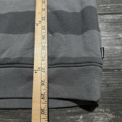 Y2K QUIKSILVER SHERPA LINED FULL ZIP SURF HOODIE SWEATSHIRT GREY STRIPED SZ XL Yesterday's Fits Clothing Fashion Vintage Streetwear Fashion Item