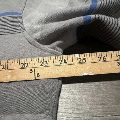 Y2K QUIKSILVER SHERPA LINED FULL ZIP SURF HOODIE SWEATSHIRT GREY STRIPED SZ XL Yesterday's Fits Clothing Fashion Vintage Streetwear Fashion Item