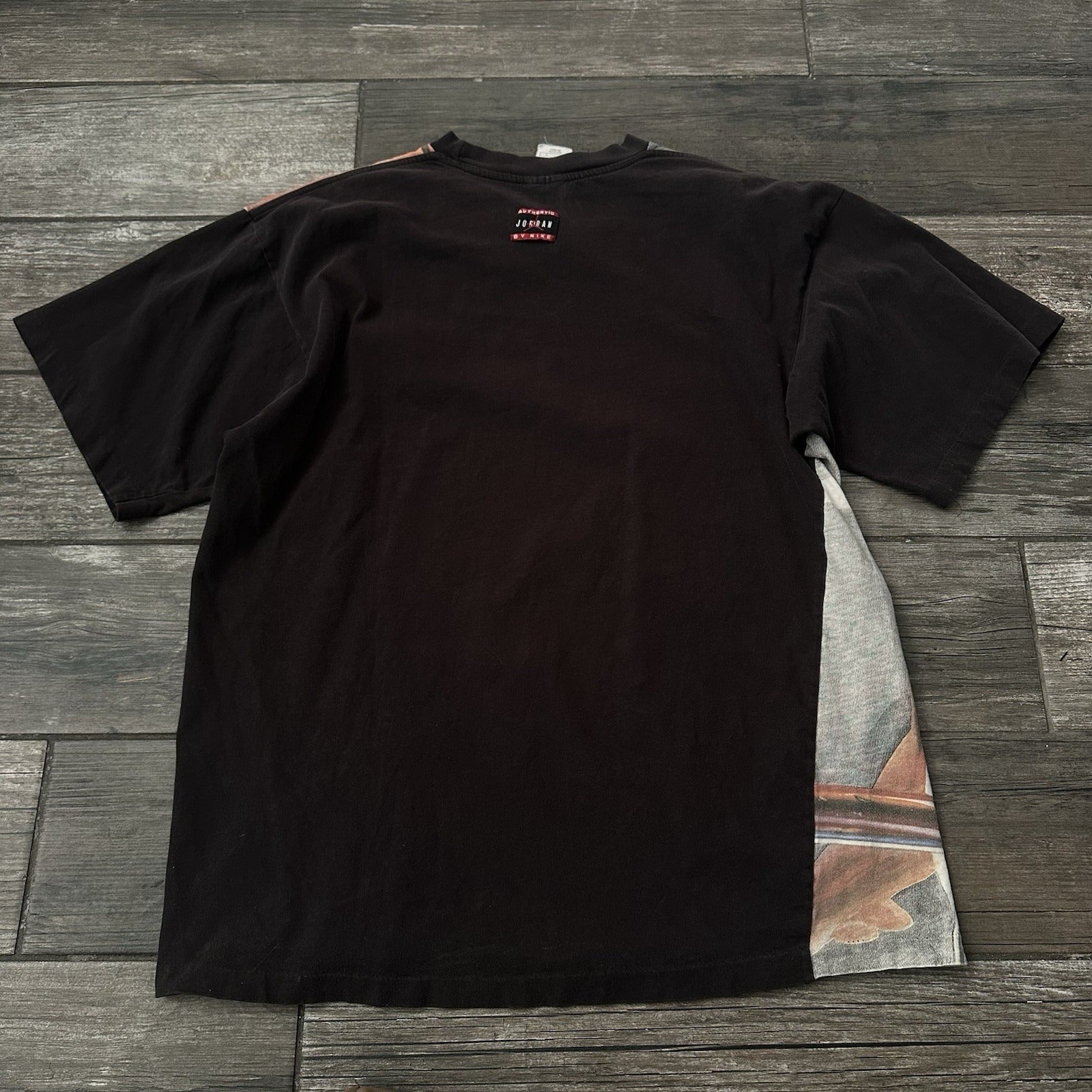 VTG NIKE MICHAEL AIR JORDAN AOP BASKETBALL T-SHIRT DUNK USA MADE SZ L NBA Yesterday's Fits Clothing Fashion Vintage Streetwear Fashion Item