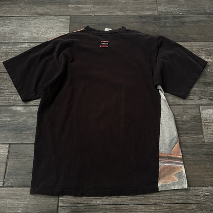 VTG NIKE MICHAEL AIR JORDAN AOP BASKETBALL T-SHIRT DUNK USA MADE SZ L NBA Yesterday's Fits Clothing Fashion Vintage Streetwear Fashion Item