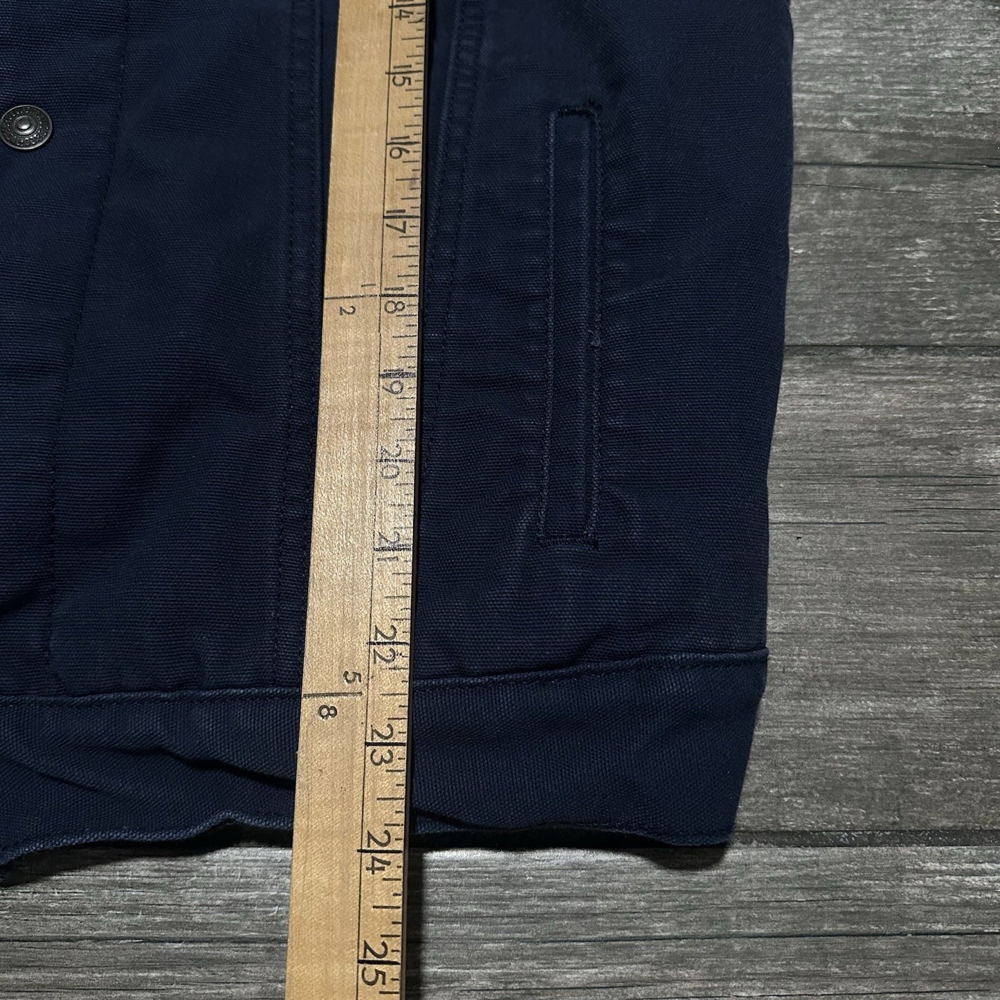 LEVIS STRAUSS NAVY BLUE SHERPA LINED TRUCKER JACKET SZ M COAT BUTTON UP Yesterday's Fits Clothing Fashion Vintage Streetwear Fashion Item