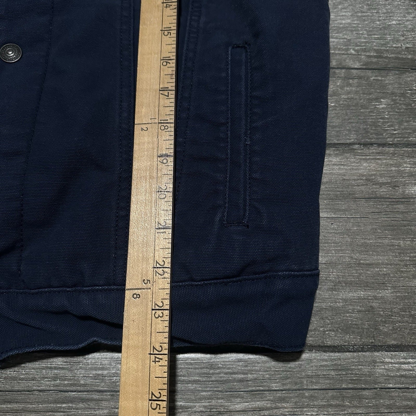 LEVIS STRAUSS NAVY BLUE SHERPA LINED TRUCKER JACKET SZ M COAT BUTTON UP Yesterday's Fits Clothing Fashion Vintage Streetwear Fashion Item