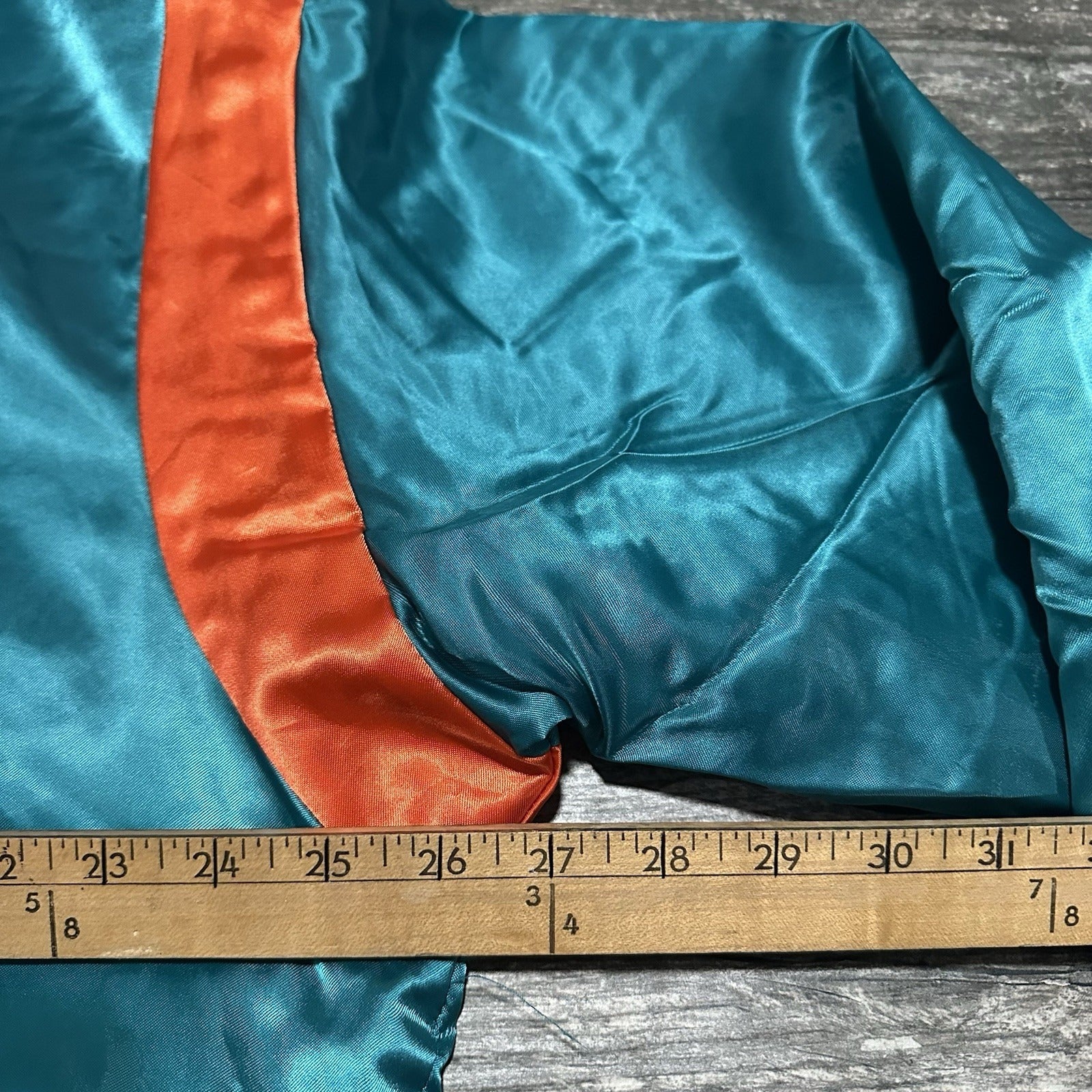 VTG 80s SWINGSTER MIAMI DOLPHINS BLUE ORANGE SATIN BOMBER JACKET XL FOOTBALL Yesterday's Fits Clothing Fashion Vintage Streetwear Fashion Item