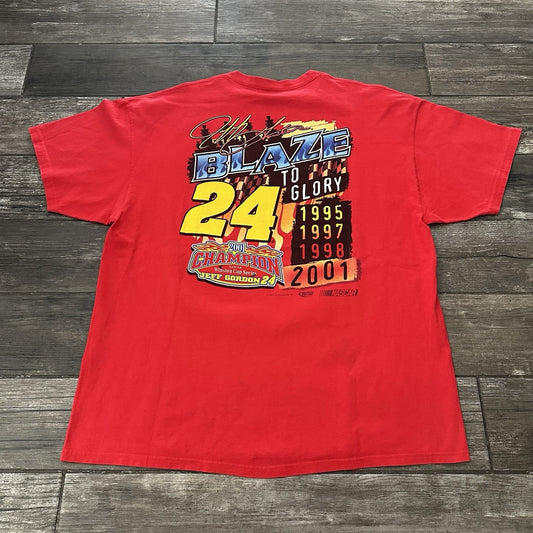 VTG 2001 NASCAR JEFF GORFON WINSTON CUP SERIES CHASE AUTHENTICS RED T-SHIRT XL Yesterday's Fits Clothing Fashion Vintage Streetwear Fashion Item