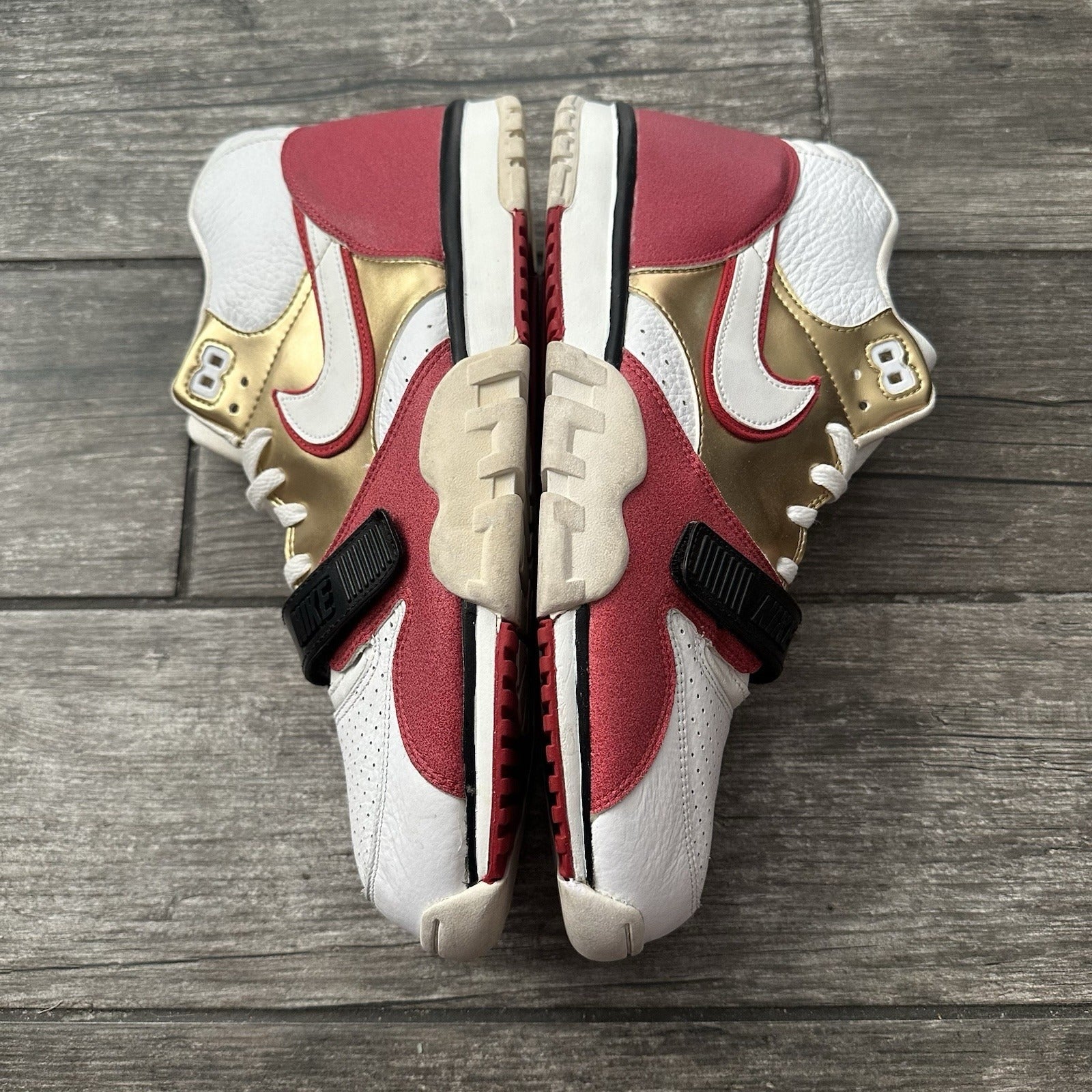 NIKE AIR TRAINER 1 MID PRM BRICK LAYER 607081-101 SZ 13 SNEAKERS RED WHITE Yesterday's Fits Clothing Fashion Vintage Streetwear Fashion Item
