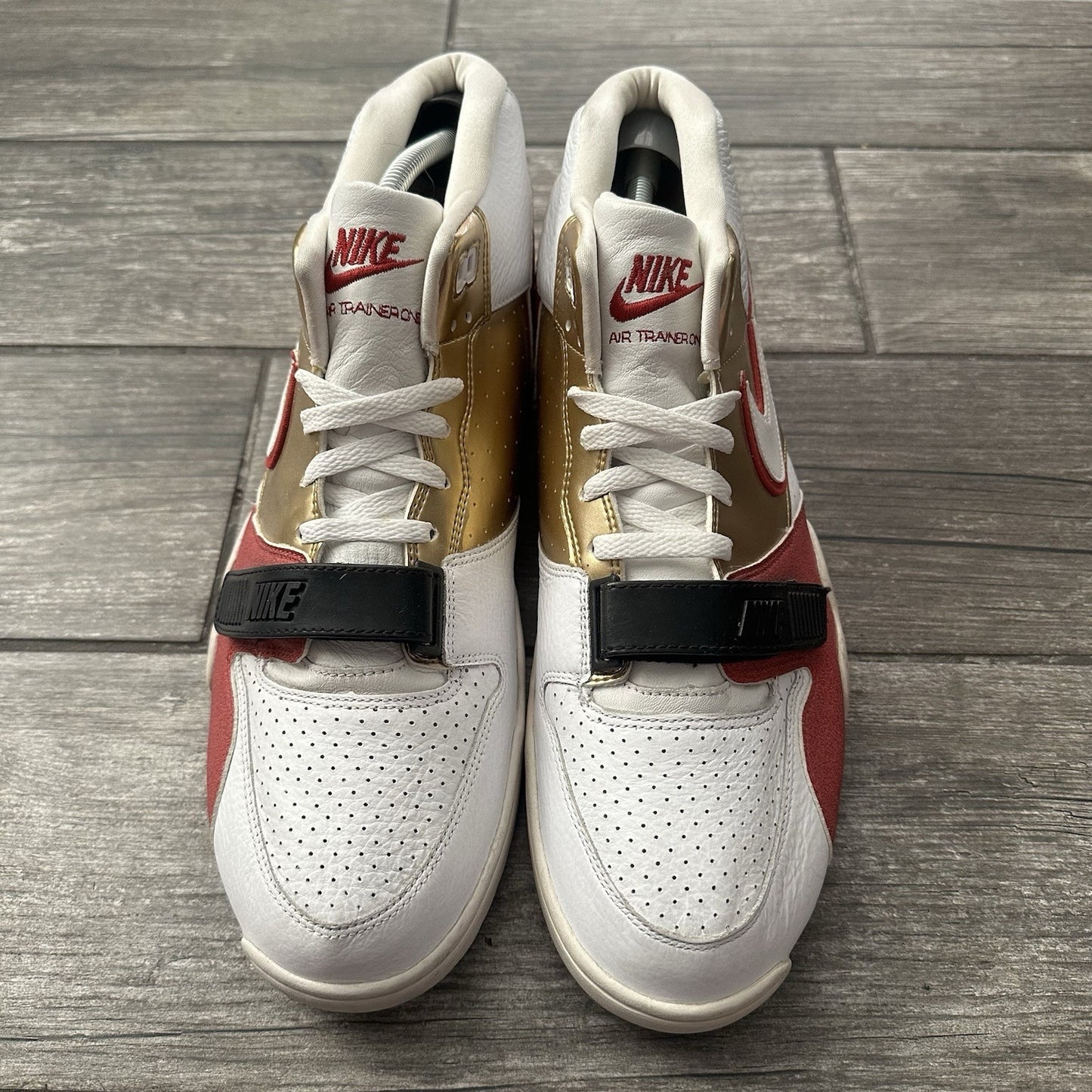 NIKE AIR TRAINER 1 MID PRM BRICK LAYER 607081-101 SZ 13 SNEAKERS RED WHITE Yesterday's Fits Clothing Fashion Vintage Streetwear Fashion Item
