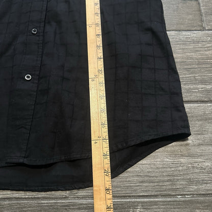 Y2K XTREME COUTURE BLACK LONG SLEEVE BUTTON UP GRUNGE EMO EMBROIDERED SHIRT XL Yesterday's Fits Clothing Fashion Vintage Streetwear Fashion Item