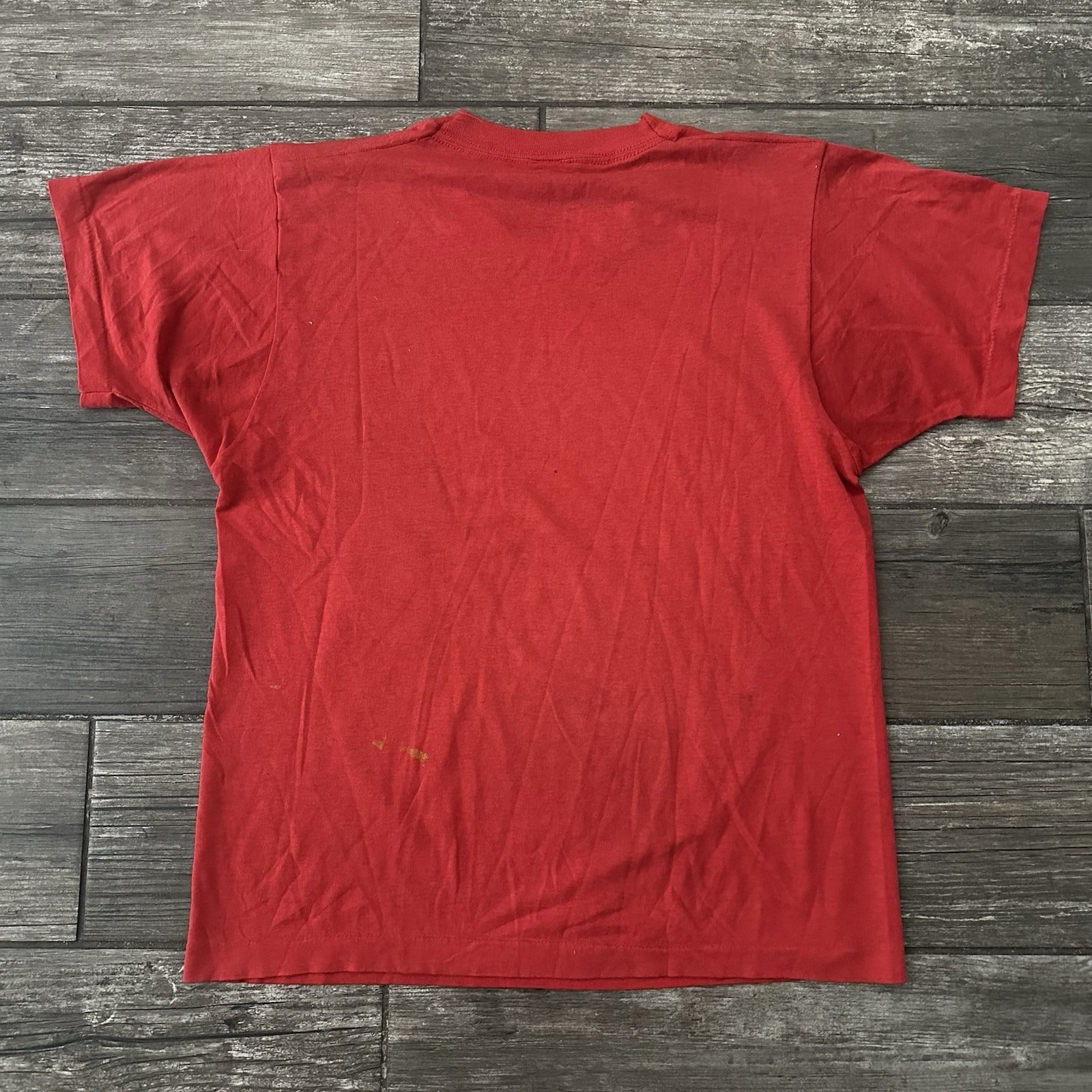 VTG 80s COUNTRY MUSIC MISSISSIPPI STYLE RED PAPER THIN T-SHIRT FITS SZ S COWBOY Yesterday's Fits Clothing Fashion Vintage Streetwear Fashion Item