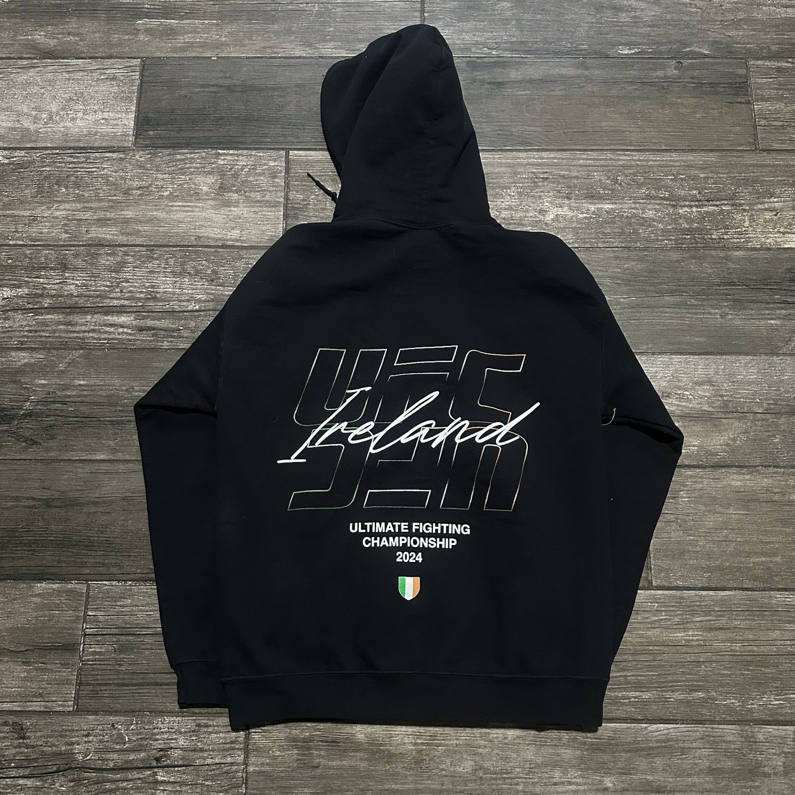 2024 UFC ULTIMATE FIGHTING CHAMPIONSHIP IRELAND BLACK HOODIE SWEATSHIRT SZ S Yesterday's Fits Clothing Fashion Vintage Streetwear Fashion Item