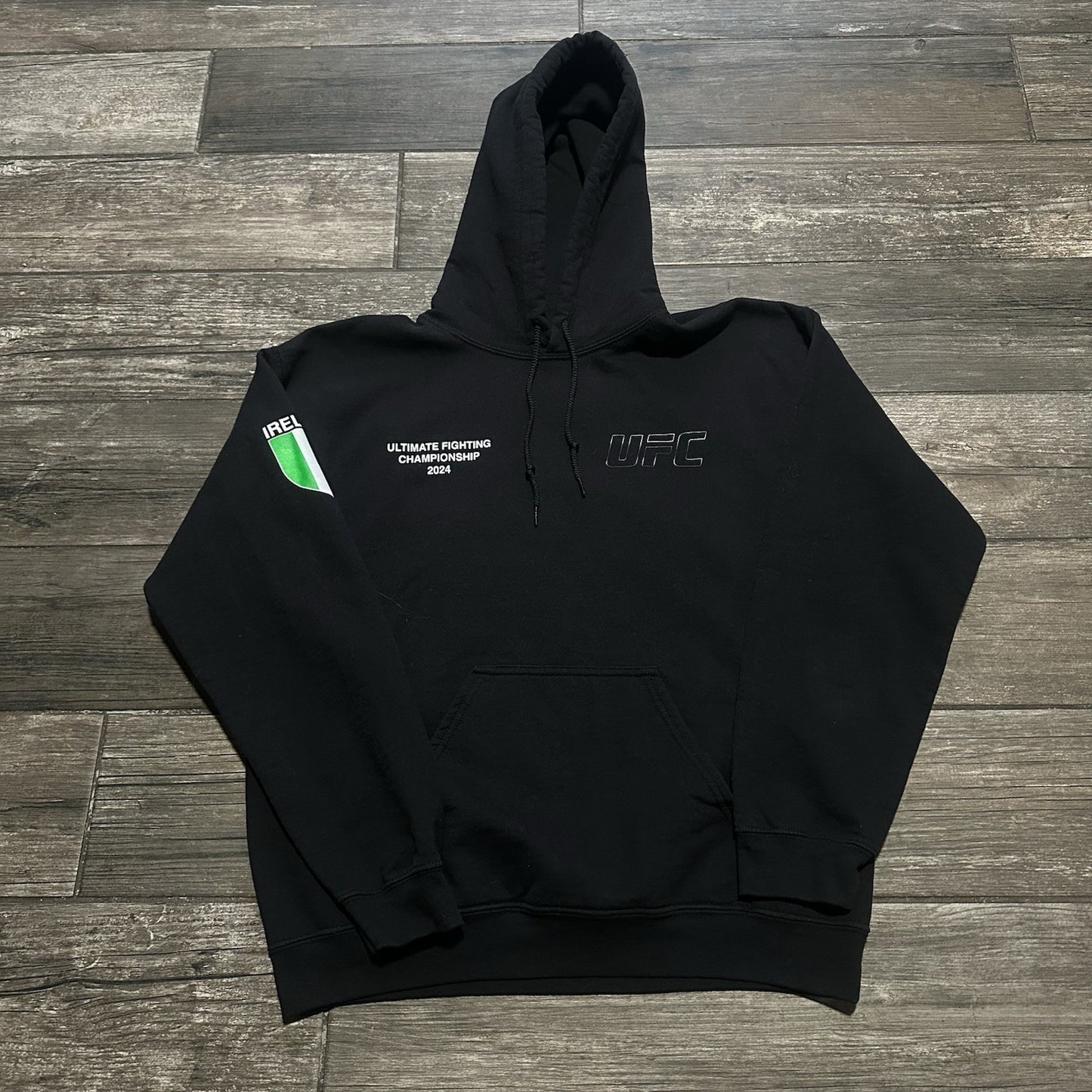 2024 UFC ULTIMATE FIGHTING CHAMPIONSHIP IRELAND BLACK HOODIE SWEATSHIRT SZ S Yesterday's Fits Clothing Fashion Vintage Streetwear Fashion Item