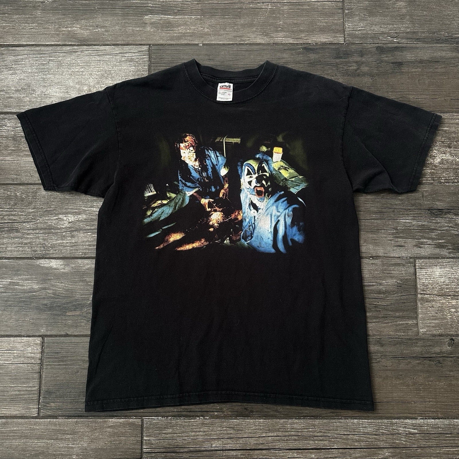 Y2K ICP INSANE CLOWN POSSE PSYCHOPATHIC BLACK FADED BAND PROMO T-SHIRT L SURGERY Yesterday's Fits Clothing Fashion Vintage Streetwear Fashion Item