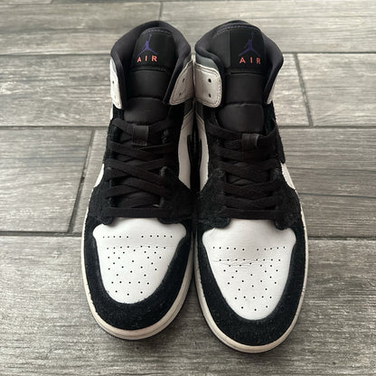 JORDAN AIR JORDAN 1 SE MID VARSITY PURPLE BLACK WHITE 852542-105 SZ 11 SNEAKERS Yesterday's Fits Clothing Fashion Vintage Streetwear Fashion Item