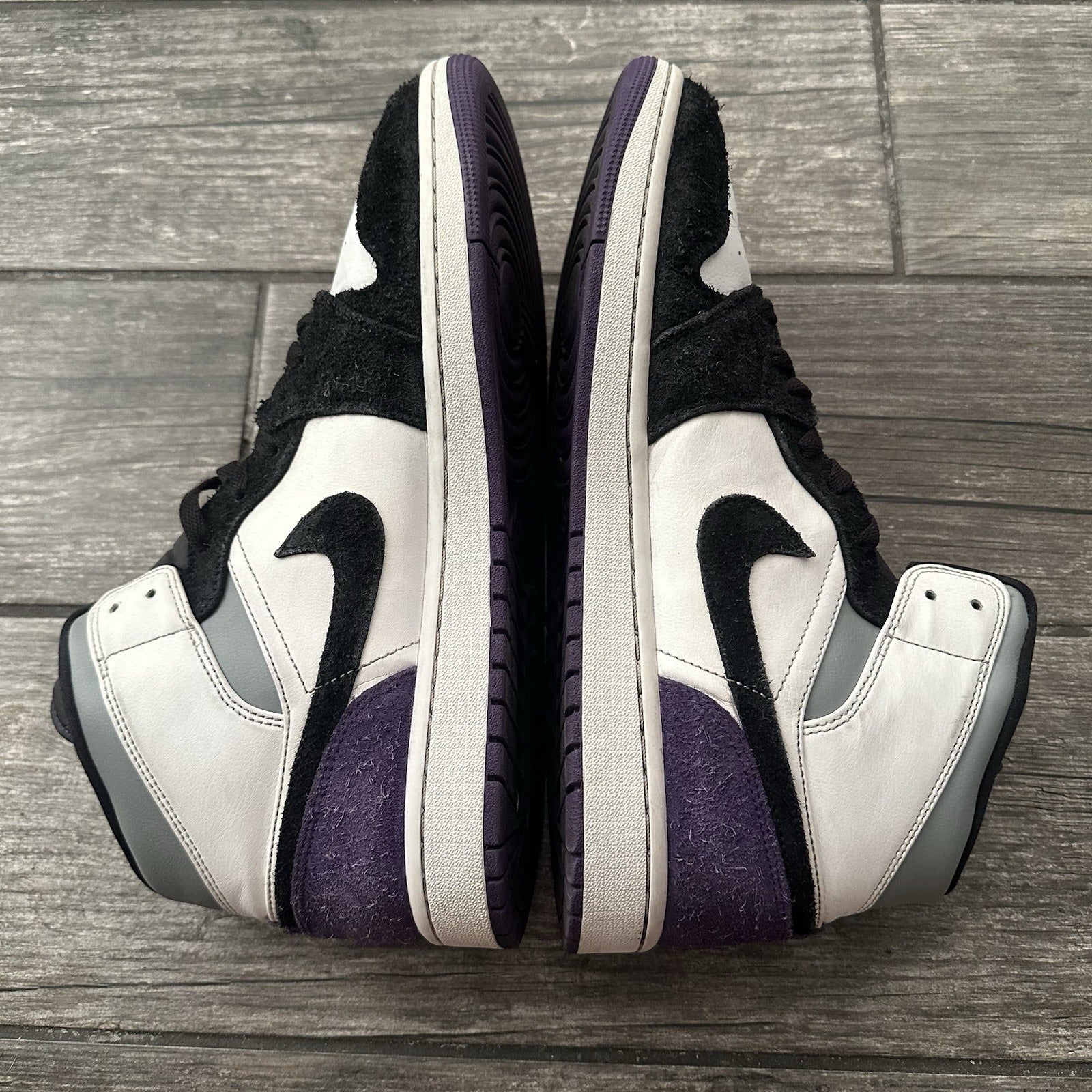 JORDAN AIR JORDAN 1 SE MID VARSITY PURPLE BLACK WHITE 852542-105 SZ 11 SNEAKERS Yesterday's Fits Clothing Fashion Vintage Streetwear Fashion Item