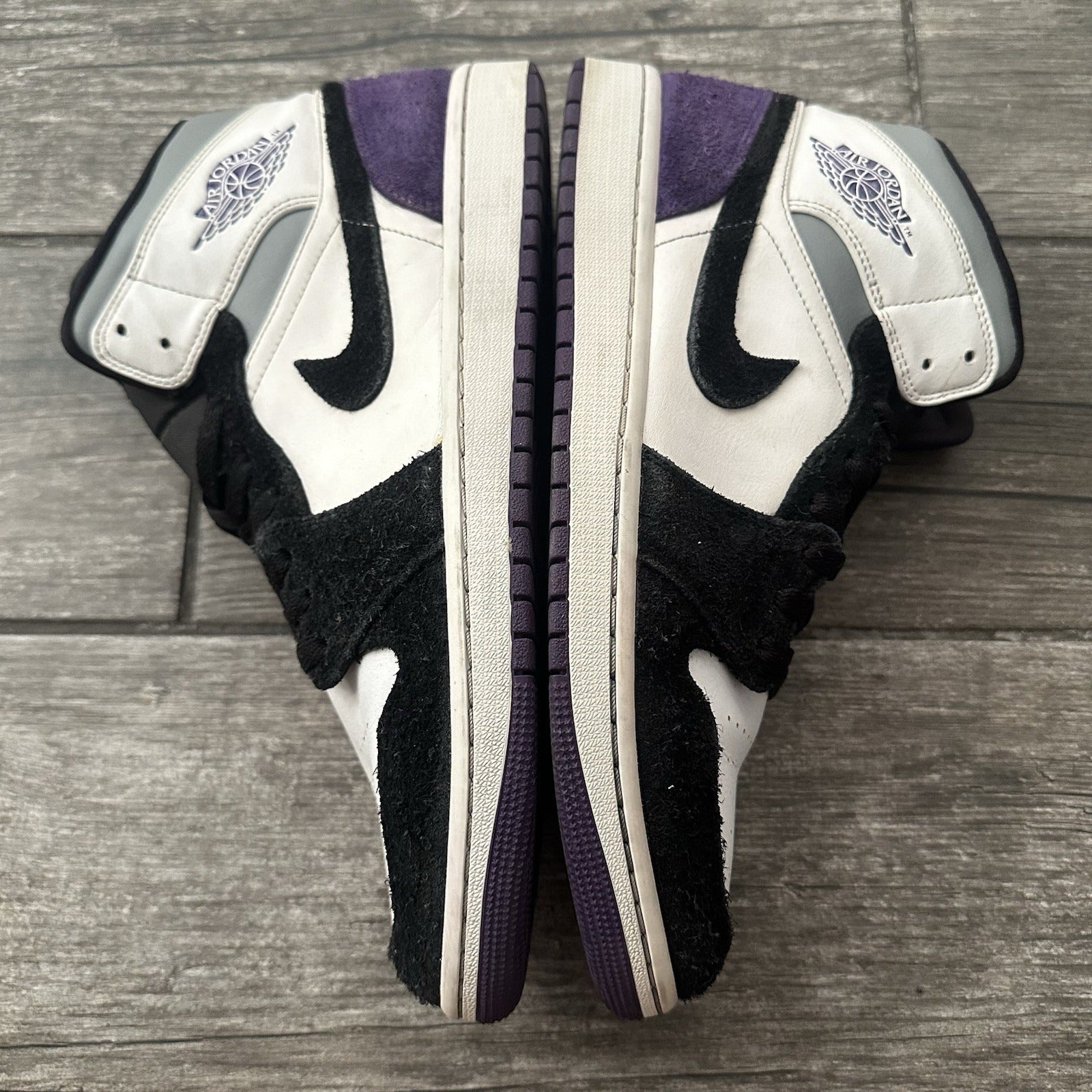 JORDAN AIR JORDAN 1 SE MID VARSITY PURPLE BLACK WHITE 852542-105 SZ 11 SNEAKERS Yesterday's Fits Clothing Fashion Vintage Streetwear Fashion Item