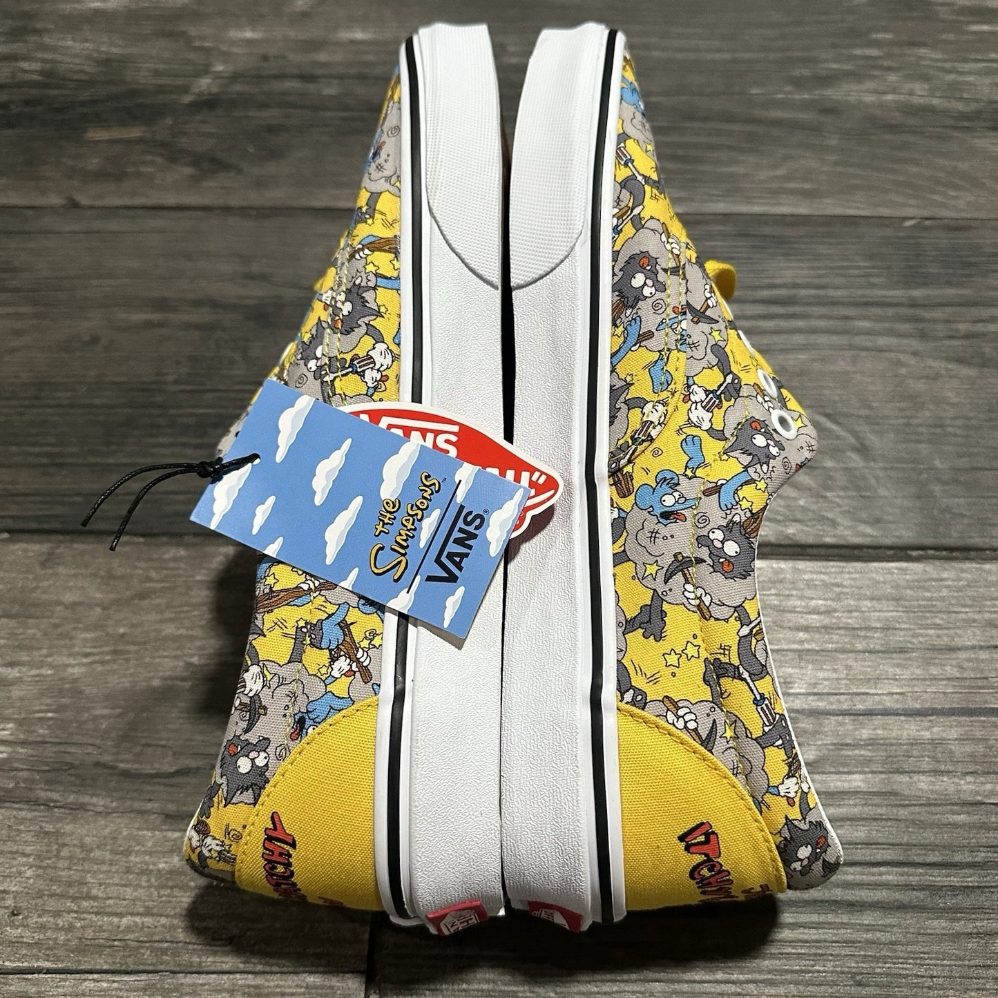 2020 NEW VANS THE SIMPSONS ITCHY & SCRATCHY AOP ALL OVER PRINT SHOES SZ 9.5 Yesterday's Fits Clothing Fashion Vintage Streetwear Fashion Item