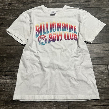 BILLIONAIRE BOYS CLUB WHITE LOGO BBC LOGO ASTRONAUT SHIRT SHORT SLEEVE SZ L Yesterday's Fits Clothing Fashion Vintage Streetwear Fashion Item
