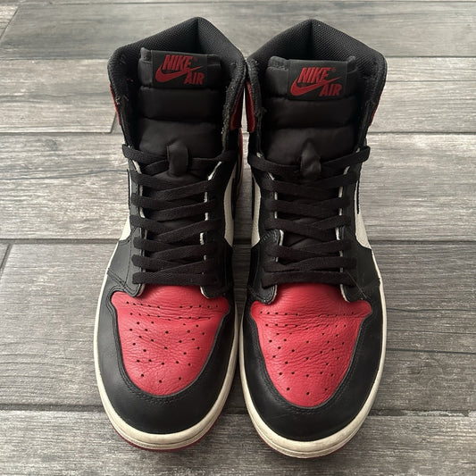 AIR JORDAN 1 HI RETRO BRED TOE 555088-610 BLACK RED WHITE SZ 13 NO BOX SNEAKERS Yesterday's Fits Clothing Fashion Vintage Streetwear Fashion Item
