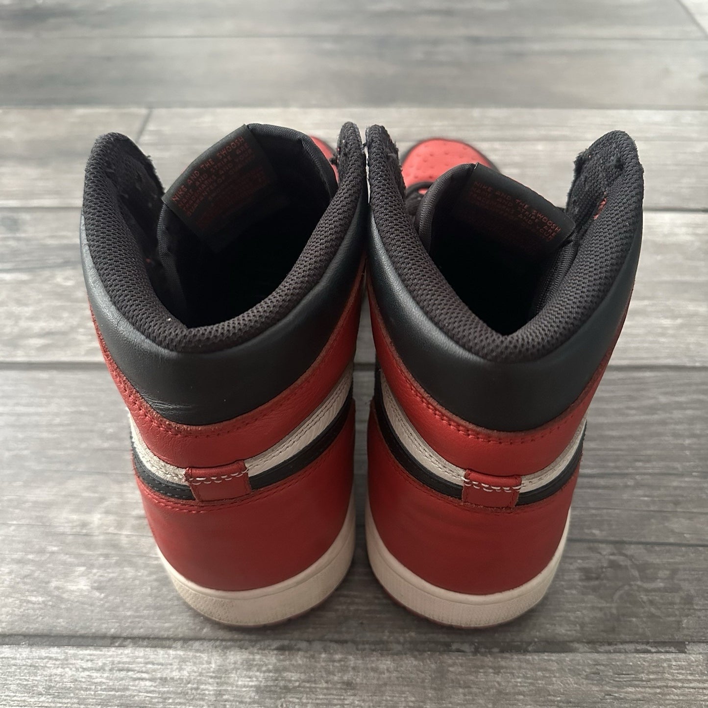 AIR JORDAN 1 HI RETRO BRED TOE 555088-610 BLACK RED WHITE SZ 13 NO BOX SNEAKERS Yesterday's Fits Clothing Fashion Vintage Streetwear Fashion Item