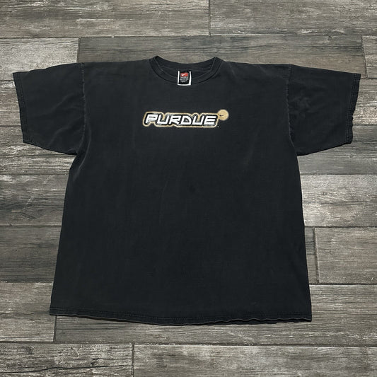 VTG NIKE PURDUE BOILMAKERS BASKETBALL FADED BLACK T-SHIRT SZ XXL SHORT SLEEVE Yesterday's Fits Clothing Fashion Vintage Streetwear Fashion Item