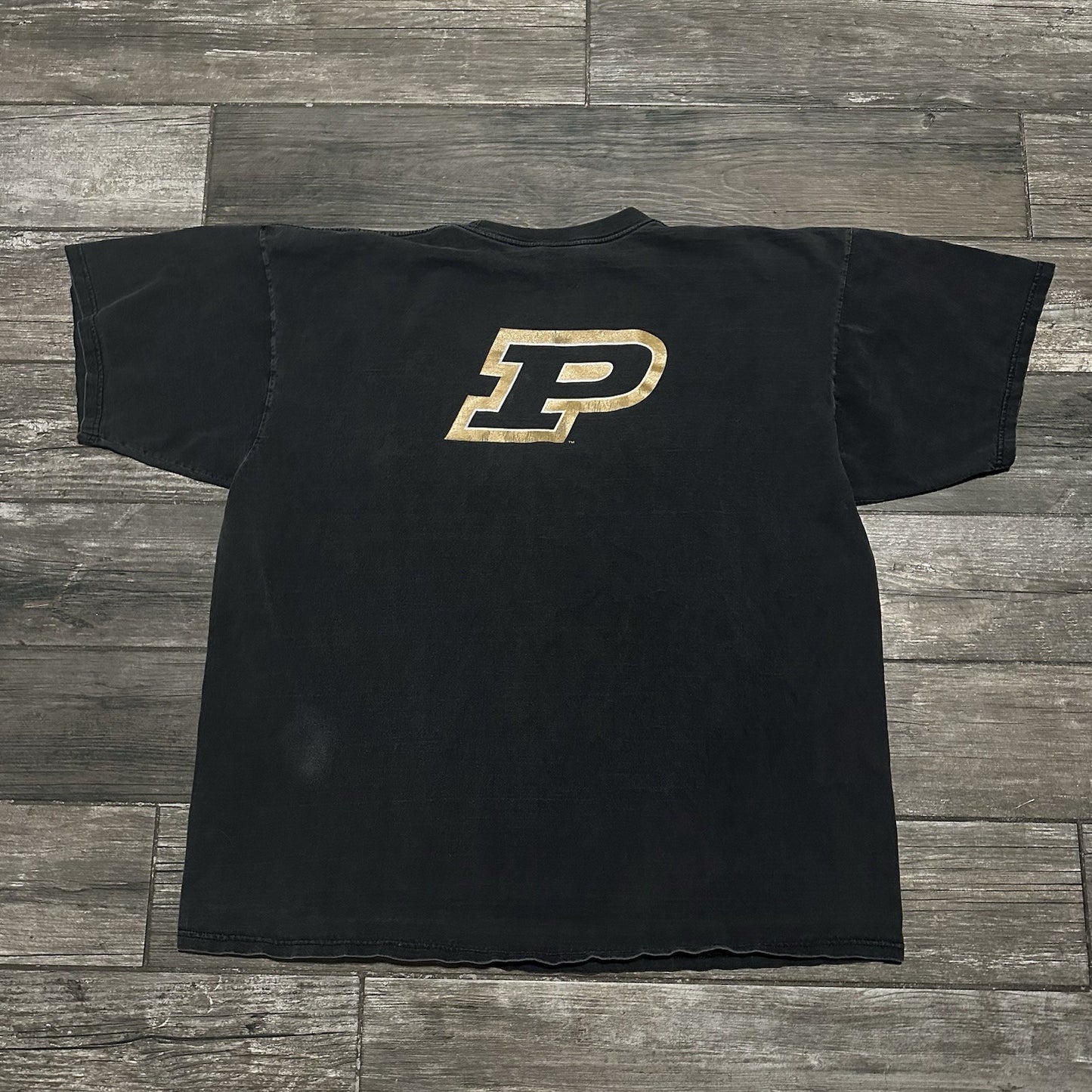 VTG NIKE PURDUE BOILMAKERS BASKETBALL FADED BLACK T-SHIRT SZ XXL SHORT SLEEVE Yesterday's Fits Clothing Fashion Vintage Streetwear Fashion Item