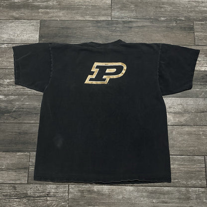 VTG NIKE PURDUE BOILMAKERS BASKETBALL FADED BLACK T-SHIRT SZ XXL SHORT SLEEVE Yesterday's Fits Clothing Fashion Vintage Streetwear Fashion Item