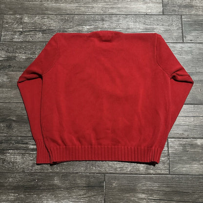 VTG POLO RALPH LAUREN KNIT PULLOVER HEAVYWEIGHT SWEATER RED XL Yesterday's Fits Clothing Fashion Vintage Streetwear Fashion Item