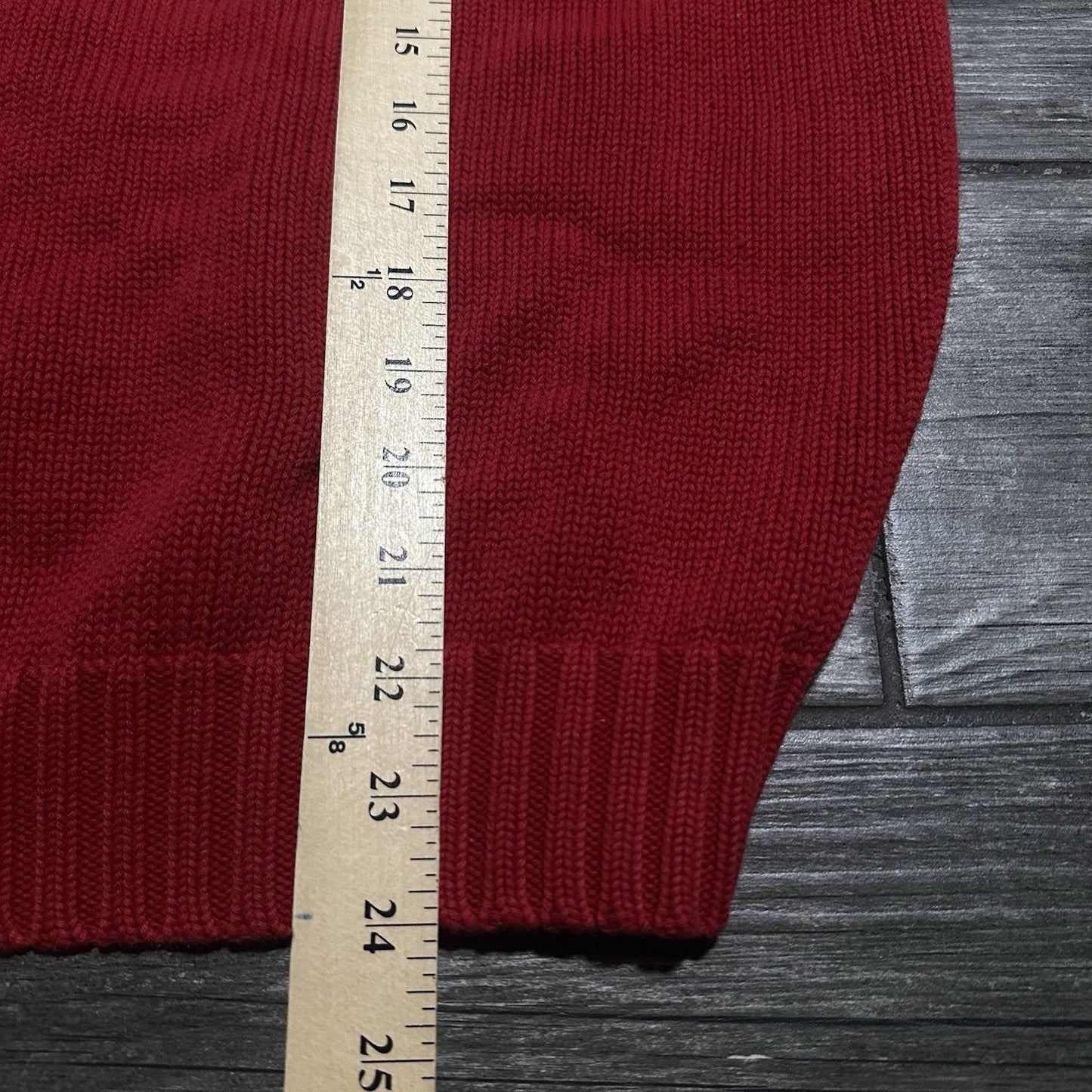 VTG POLO RALPH LAUREN KNIT PULLOVER HEAVYWEIGHT SWEATER RED XL Yesterday's Fits Clothing Fashion Vintage Streetwear Fashion Item