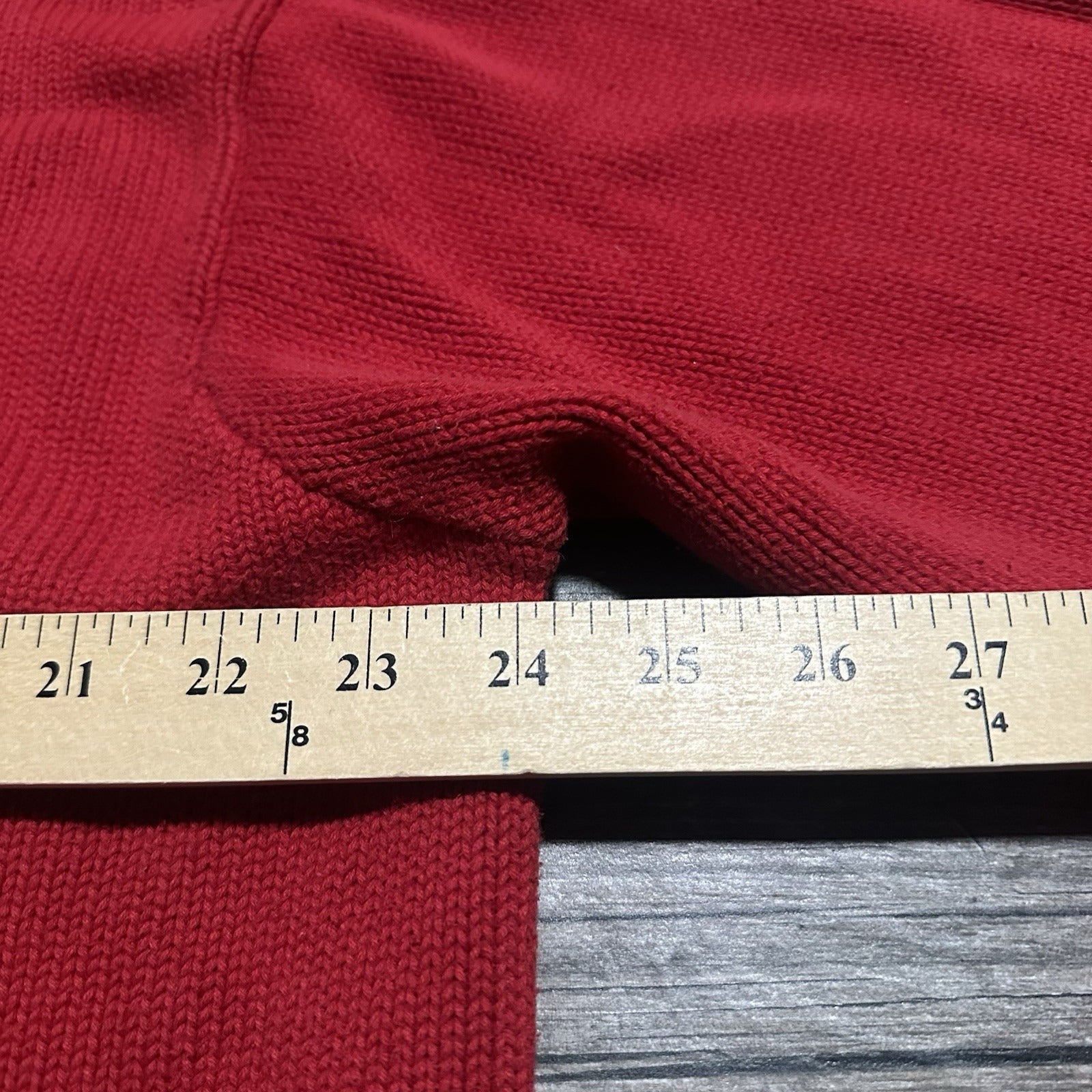 VTG POLO RALPH LAUREN KNIT PULLOVER HEAVYWEIGHT SWEATER RED XL Yesterday's Fits Clothing Fashion Vintage Streetwear Fashion Item