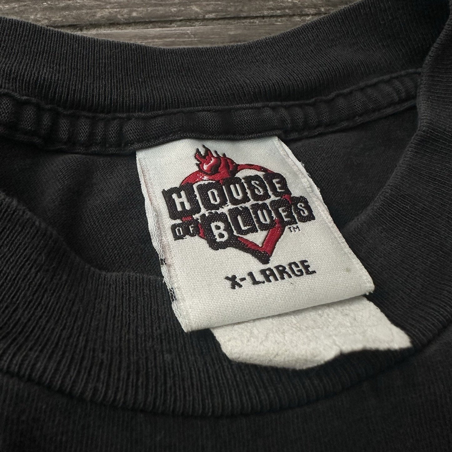 VTG 90s HOUSE OF BLUES UNITY BLACK FADED T-SHIRT SHORT SLEEVE MUSIC PROMO XL Yesterday's Fits Clothing Fashion Vintage Streetwear Fashion Item
