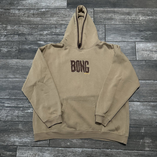 Y2K BILLABONG 'BONG' TAN KHAKI PULLOVER HEAVYWEIGHT SURF HOODIE SWEATSHIRT XL Yesterday's Fits Clothing Fashion Vintage Streetwear Fashion Item