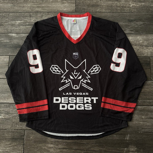 LAS VEGAS DESERT DOGS WAYNE GRETZKY BLACK RED LACROSSE JERSEY SZ XL HOCKEY Yesterday's Fits Clothing Fashion Vintage Streetwear Fashion Item