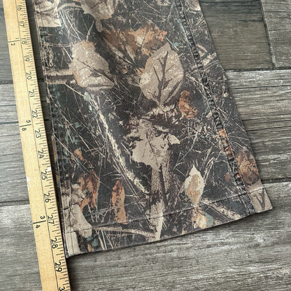 ABERCROMBIE & FITCH BAGGY CANVAS LEAF CAMO WIDE LEG PANTS SZ 29X30 BROWN Yesterday's Fits Clothing Fashion Vintage Streetwear Fashion Item