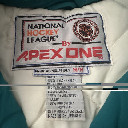 VTG APEX ONE ANAHEIM MIGHTY DUCKS PUFFER HOCKEY JACKET COAT SZ M Yesterday's Fits Clothing Fashion Vintage Streetwear Fashion Item