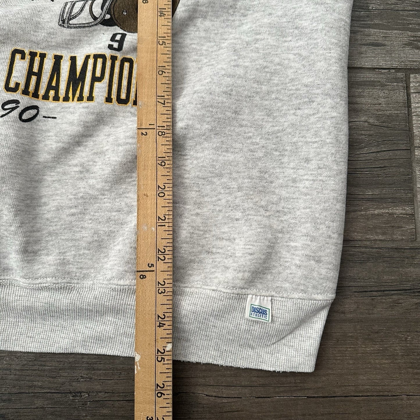 VTG 1990 COLORADO BUFFALOES ORANGE BOWL CHAMPS FOOTBALL SWEATSHIRT SZ L GREY Yesterday's Fits Clothing Fashion Vintage Streetwear Fashion Item