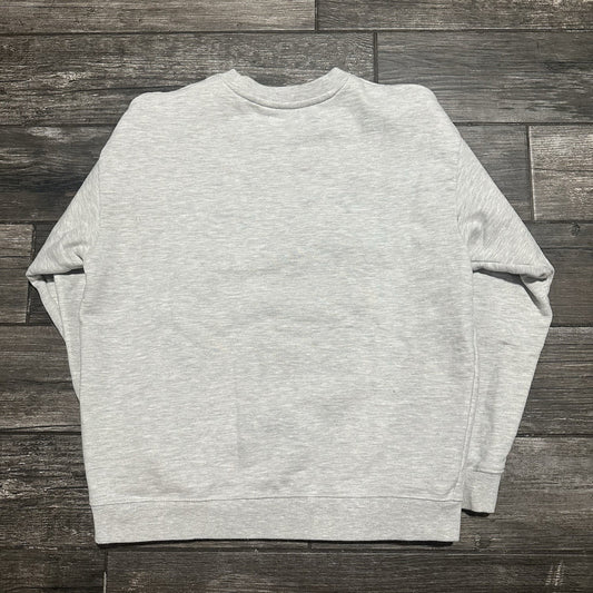 MARKET 'BEWARE' DOG K9 GREY PULLOVER CREWNECK SWEATSHIRT HEAVYWEIGHT SZ L Yesterday's Fits Clothing Fashion Vintage Streetwear Fashion Item