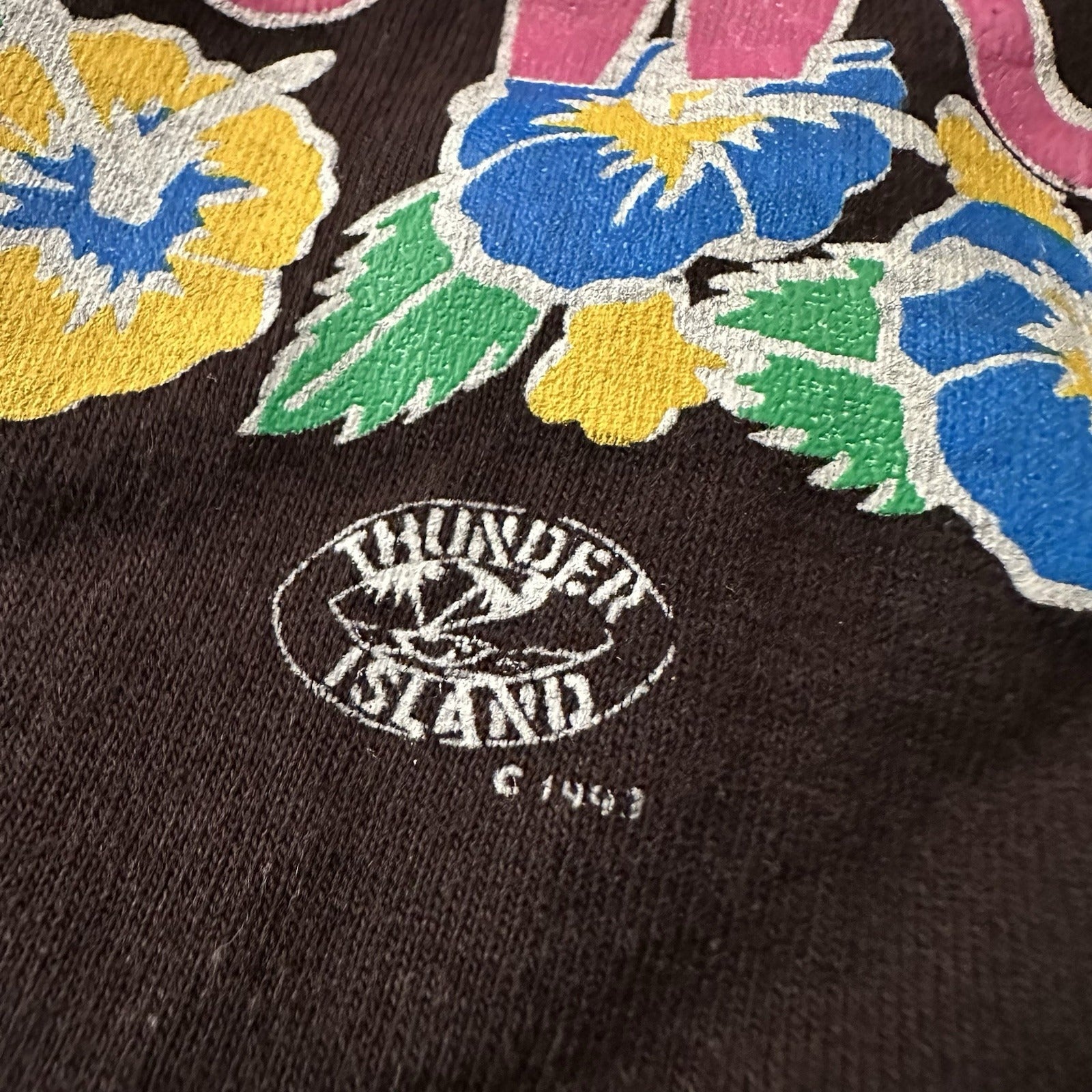 VTG 90s HAWAII RAINBOWS BLACK DOUBLE LAYER COLLEGE T-SHIRT PINK WARRIORS XL Yesterday's Fits Clothing Fashion Vintage Streetwear Fashion Item