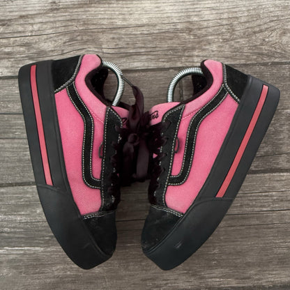 Y2K 2003 VANS HOT PINK BLACK PLATFORM CHUNKY SNEAKERS SATIN LACES SZ 8 WMNS Yesterday's Fits Clothing Fashion Vintage Streetwear Fashion Item