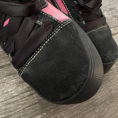 Y2K 2003 VANS HOT PINK BLACK PLATFORM CHUNKY SNEAKERS SATIN LACES SZ 8 WMNS Yesterday's Fits Clothing Fashion Vintage Streetwear Fashion Item