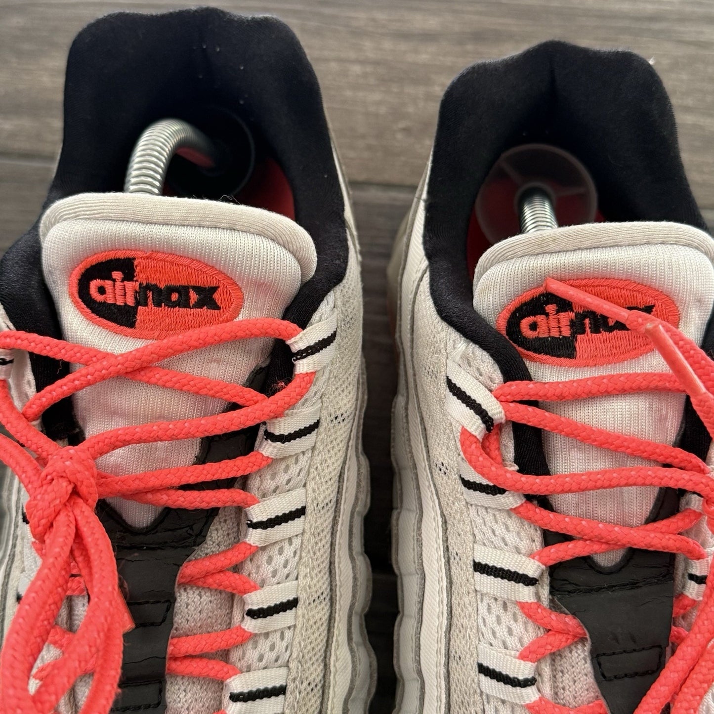 NIKE AIR MAX 95 PRM HOT LAVA WHITE RED SNEAKERS SZ 10.5 2007 609048-182 NO BOX Yesterday's Fits Clothing Fashion Vintage Streetwear Fashion Item