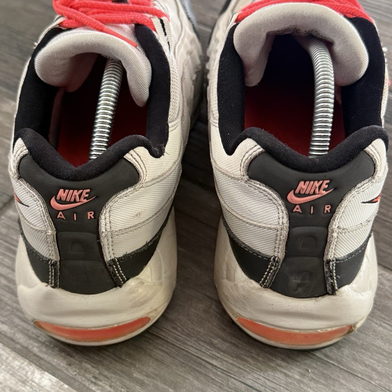 NIKE AIR MAX 95 PRM HOT LAVA WHITE RED SNEAKERS SZ 10.5 2007 609048-182 NO BOX Yesterday's Fits Clothing Fashion Vintage Streetwear Fashion Item
