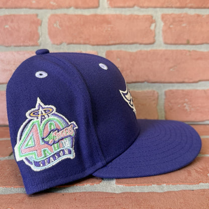 NEW ERA ANAHEIM ANGELS NORTHERN LIGHTS FEATURE FITTED BASEBALL HAT 6 7/8 40TH Yesterday's Fits Clothing Fashion Vintage Streetwear Fashion Item