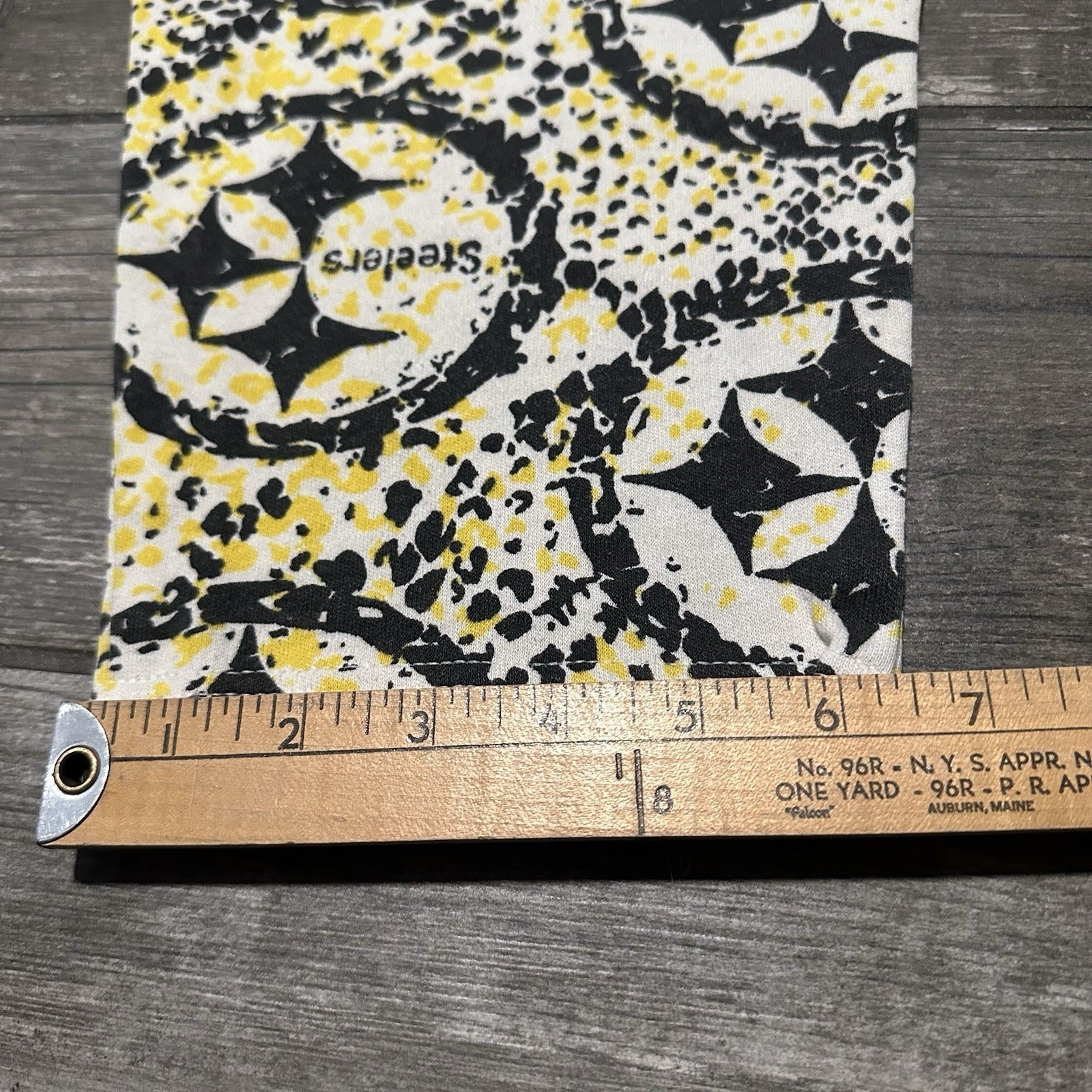 VTG ZUBAZ PITTSBURGH STEELERS AOP ALL OVER PRINT SWEATS PANTS SZ L BLACK YELLOW Yesterday's Fits Clothing Fashion Vintage Streetwear Fashion Item