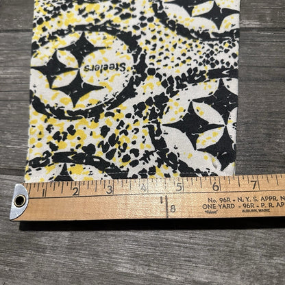 VTG ZUBAZ PITTSBURGH STEELERS AOP ALL OVER PRINT SWEATS PANTS SZ L BLACK YELLOW Yesterday's Fits Clothing Fashion Vintage Streetwear Fashion Item